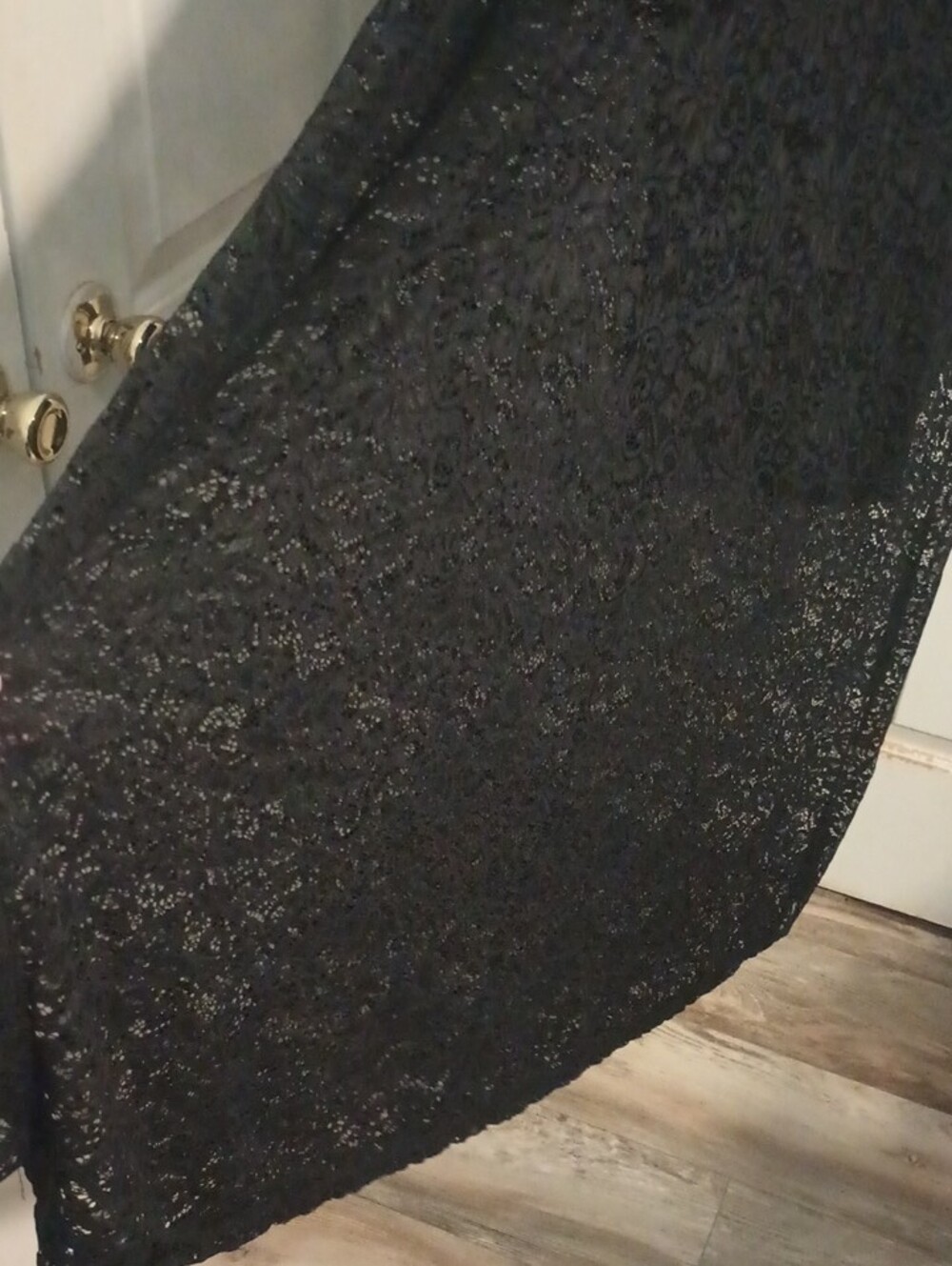 Torrid Black Lacey V-neck Short Sleeve Maxi Dress with Lining Size 20 - Picture 6 of 12